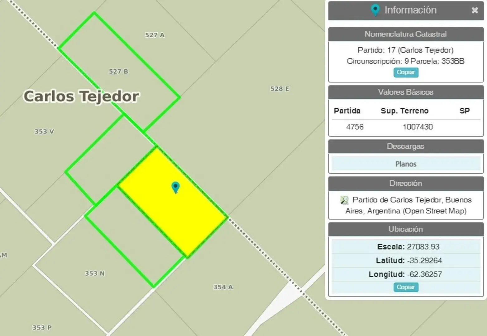 Campo Mixto en Carlos Tejedor 404 Has