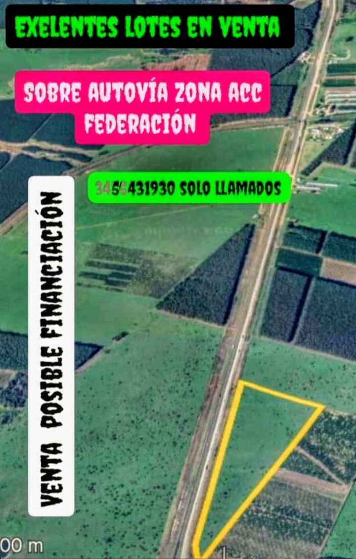 Vendo lotes sobre autovía g.artigas la del mercosur en entre rios