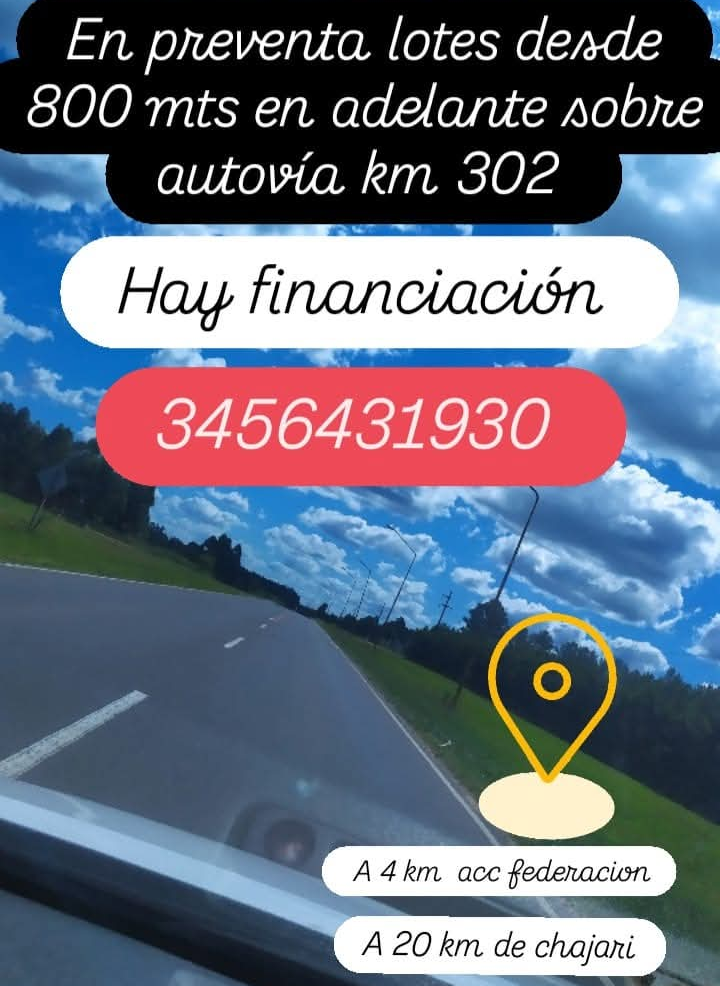 Vendo lotes sobre autovía g.artigas la del mercosur en entre rios
