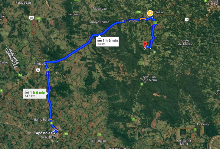 Venta de 230 Hectáreas en Municipio San José, Apóstoles, Misiones