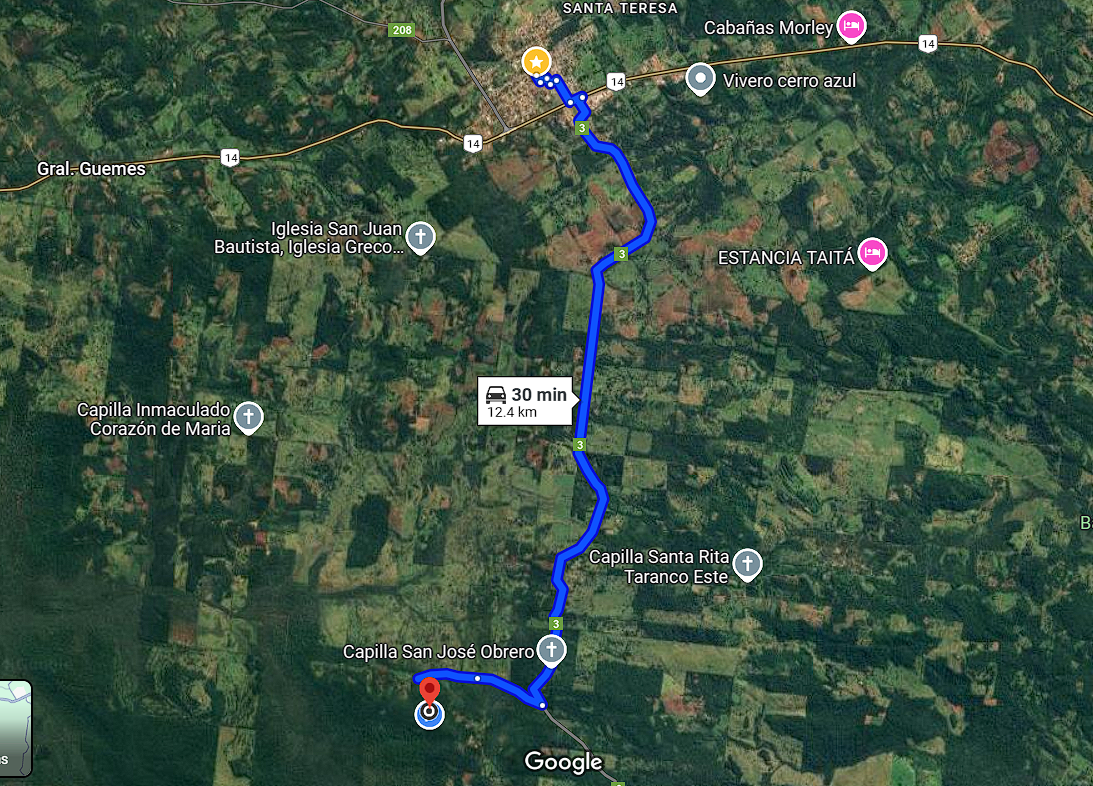 Venta de 230 Hectáreas en Municipio San José, Apóstoles, Misiones