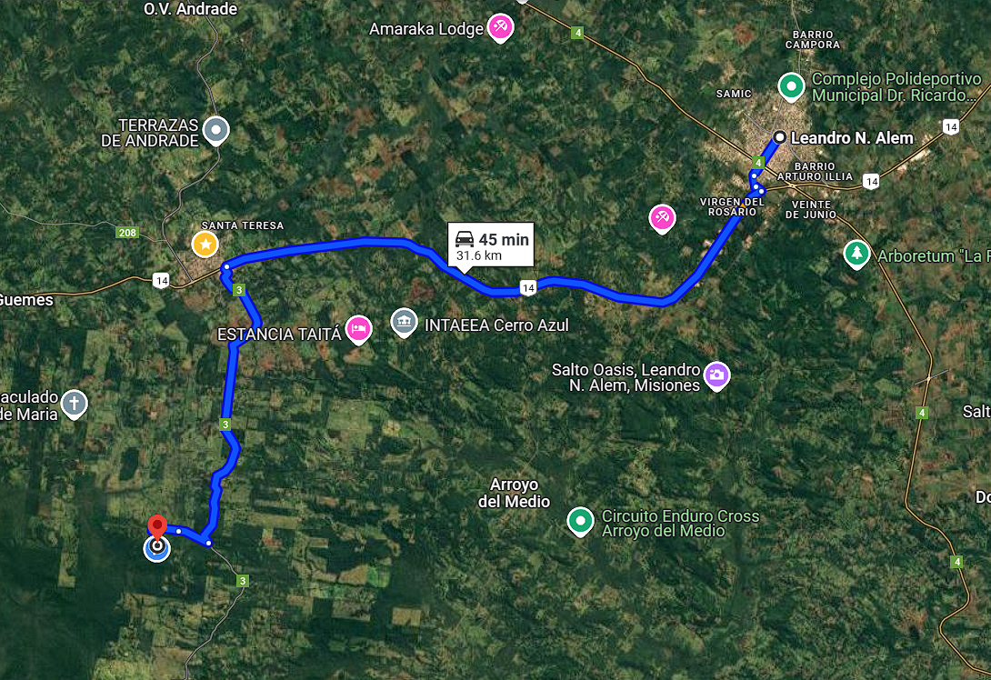 Venta de 230 Hectáreas en Municipio San José, Apóstoles, Misiones