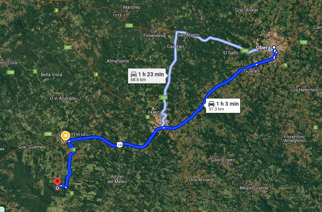 Venta de 230 Hectáreas en Municipio San José, Apóstoles, Misiones